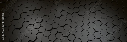 Stylish hexagon header Background /black