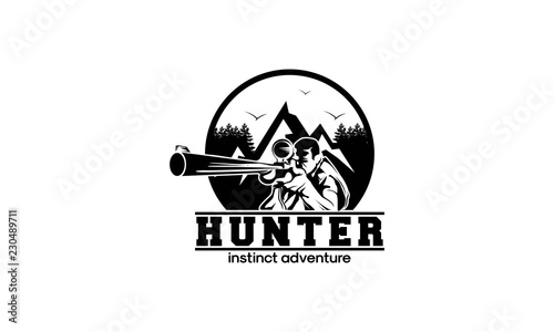 niper army logo design template.vintage style vector illustration