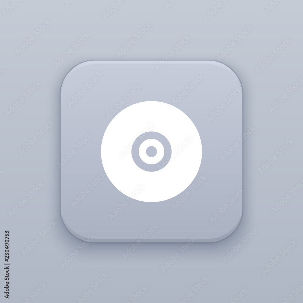 Disk, Cd, Dvd button, best vector Disk, Cd, Dvd button, best vector