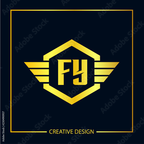 Initial FY Letter Logo Template Design photo