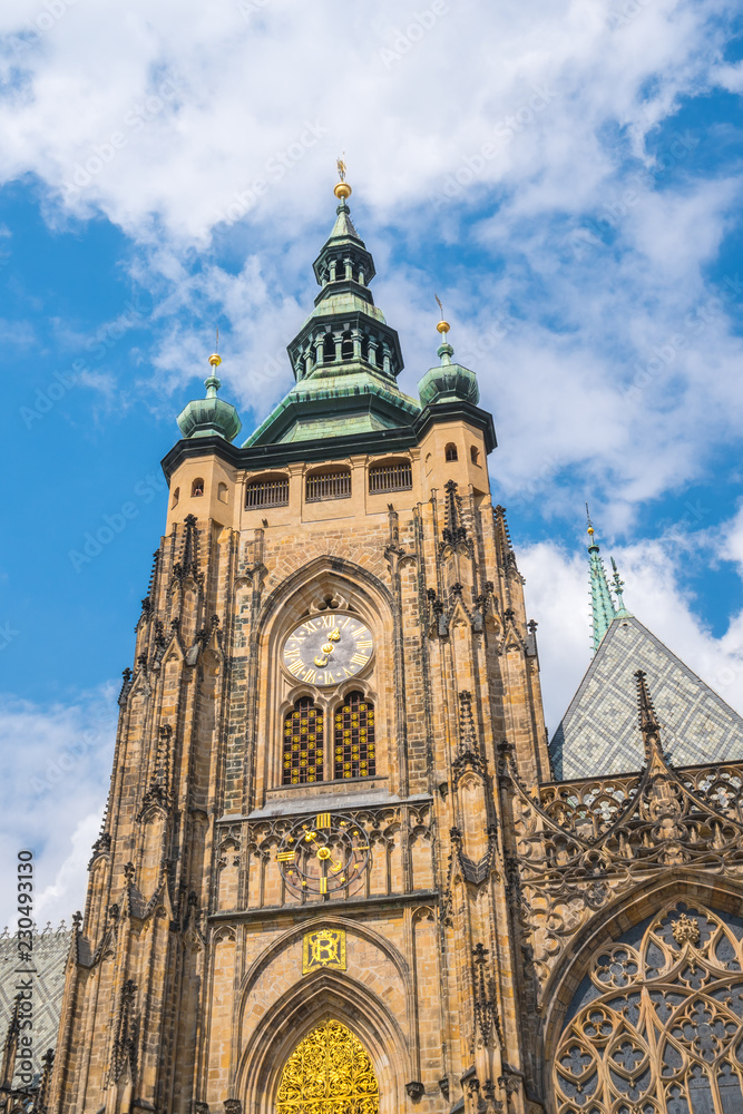 St. Vitus Cathedral in Prague in a beautiful summer day