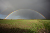 rainbow over lincolnshire farmland