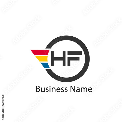 Free Download Initial Letter HF Logo Template Design - GFXLoad
