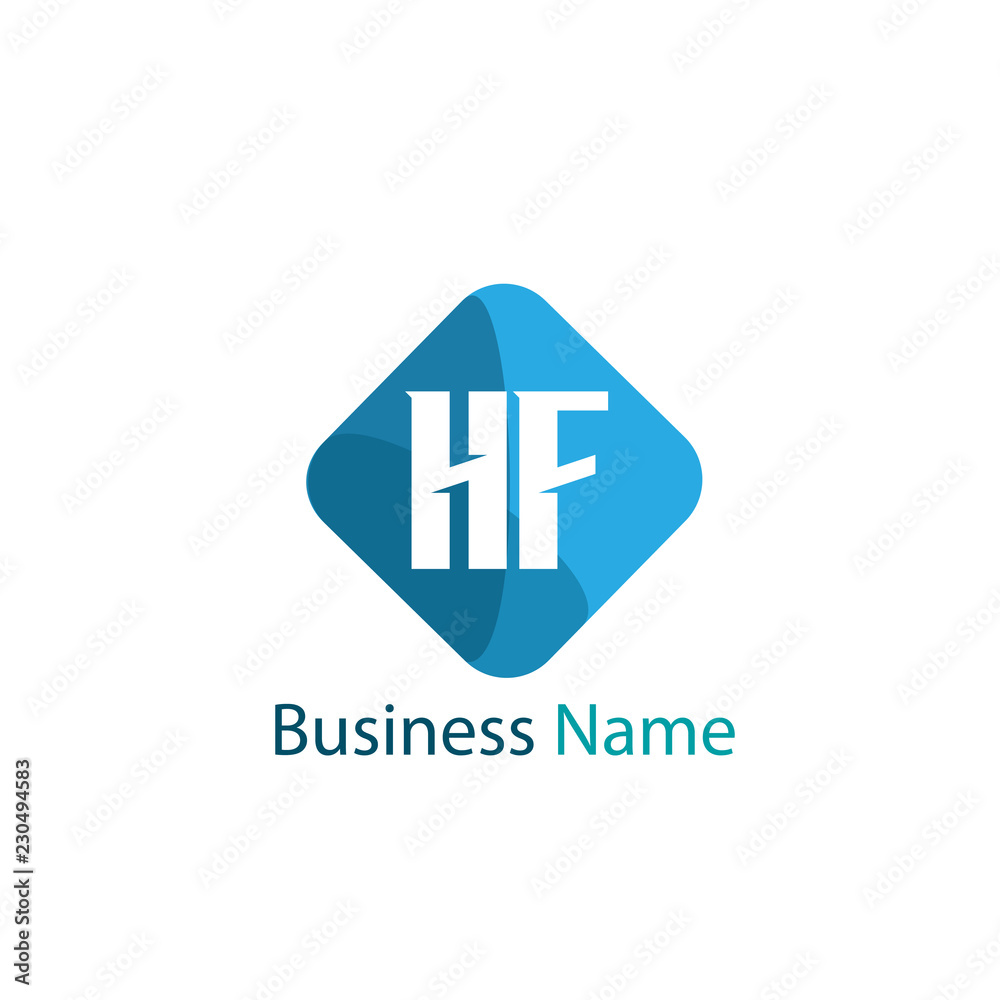 Initial Letter HF Logo Template Design Initial Letter HF Logo Template Design
