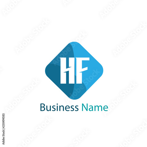 Free Download Initial Letter HF Logo Template Design - GFXLoad