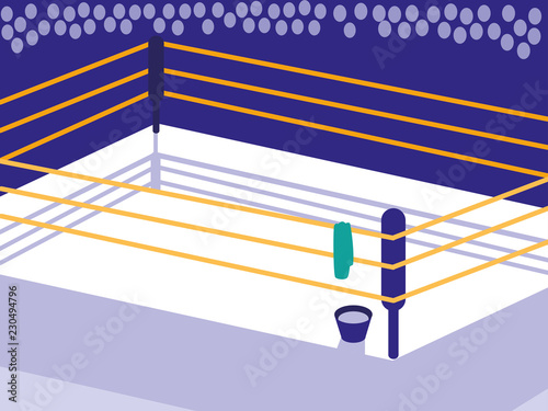 boxing ring scene icon