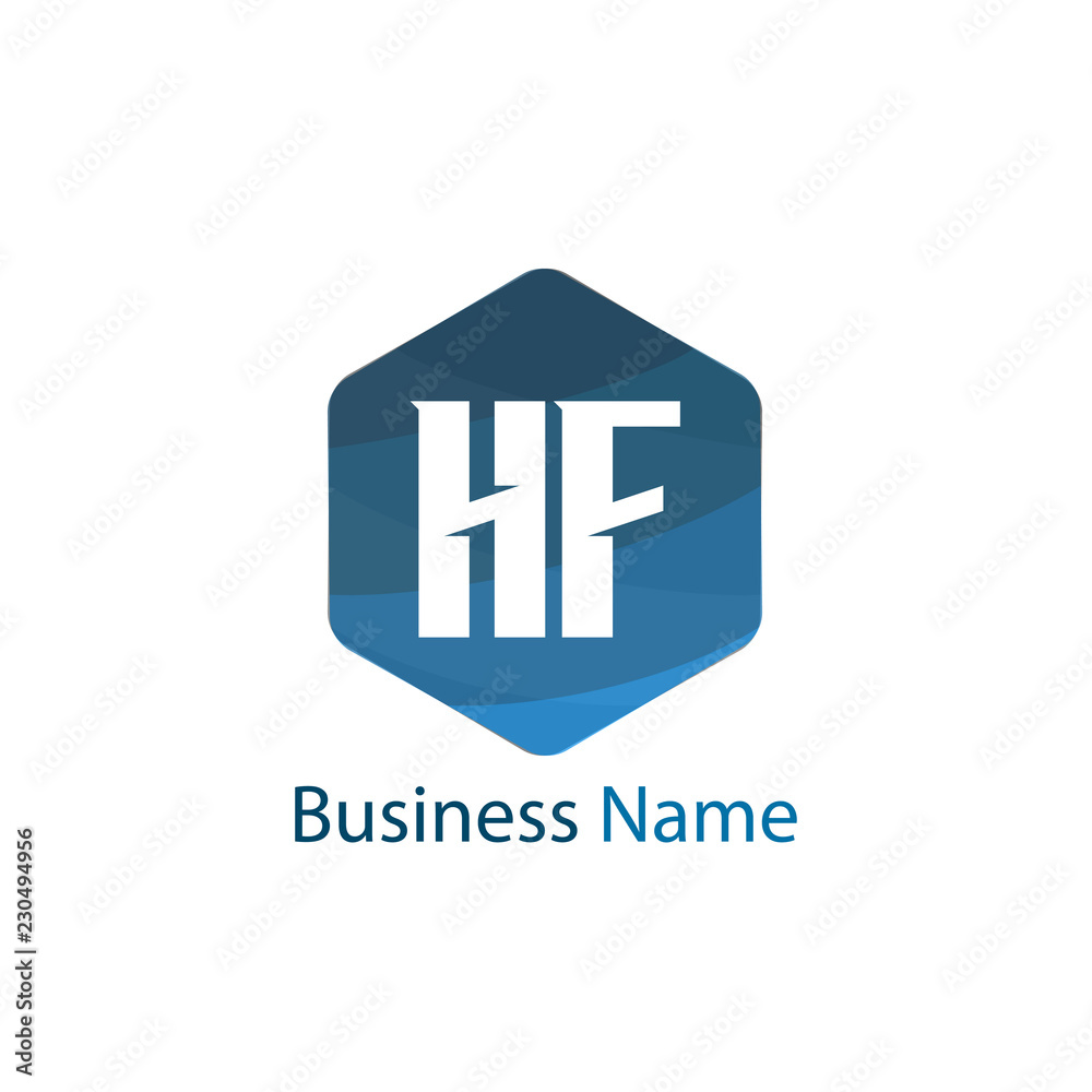 Initial Letter HF Logo Template Design Initial Letter HF Logo Template Design