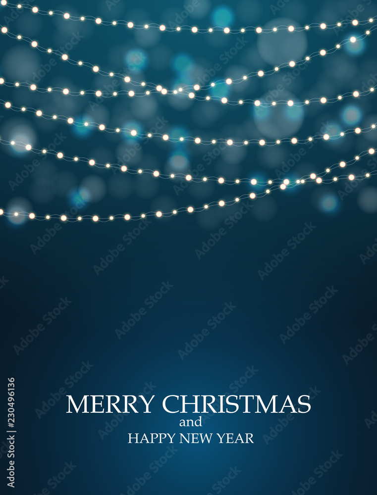 Obraz premium Abstract Winter New Year and Merry Christmas Natural Background. Vector Illustration