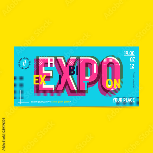 Modern Exhibition Flyer template. Vector illustration.