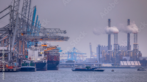 Rotterdam europoort harbor landscape