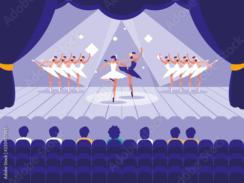 stage with show ballet scene