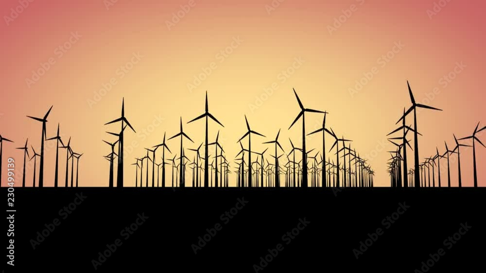 Stromerzeugung im Windpark