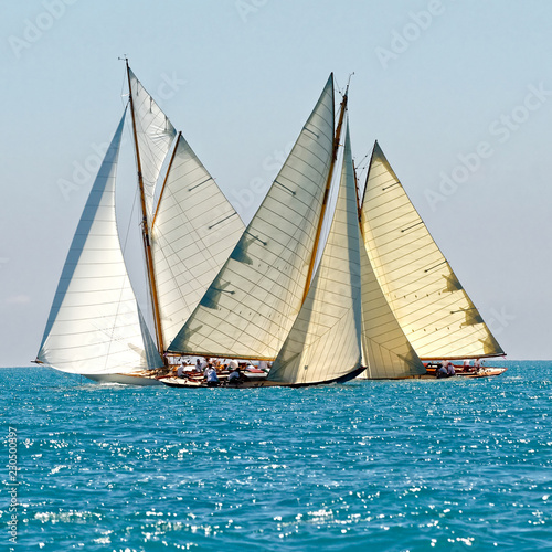 Sailing yacht race. Yachting. Sailing. Regatta