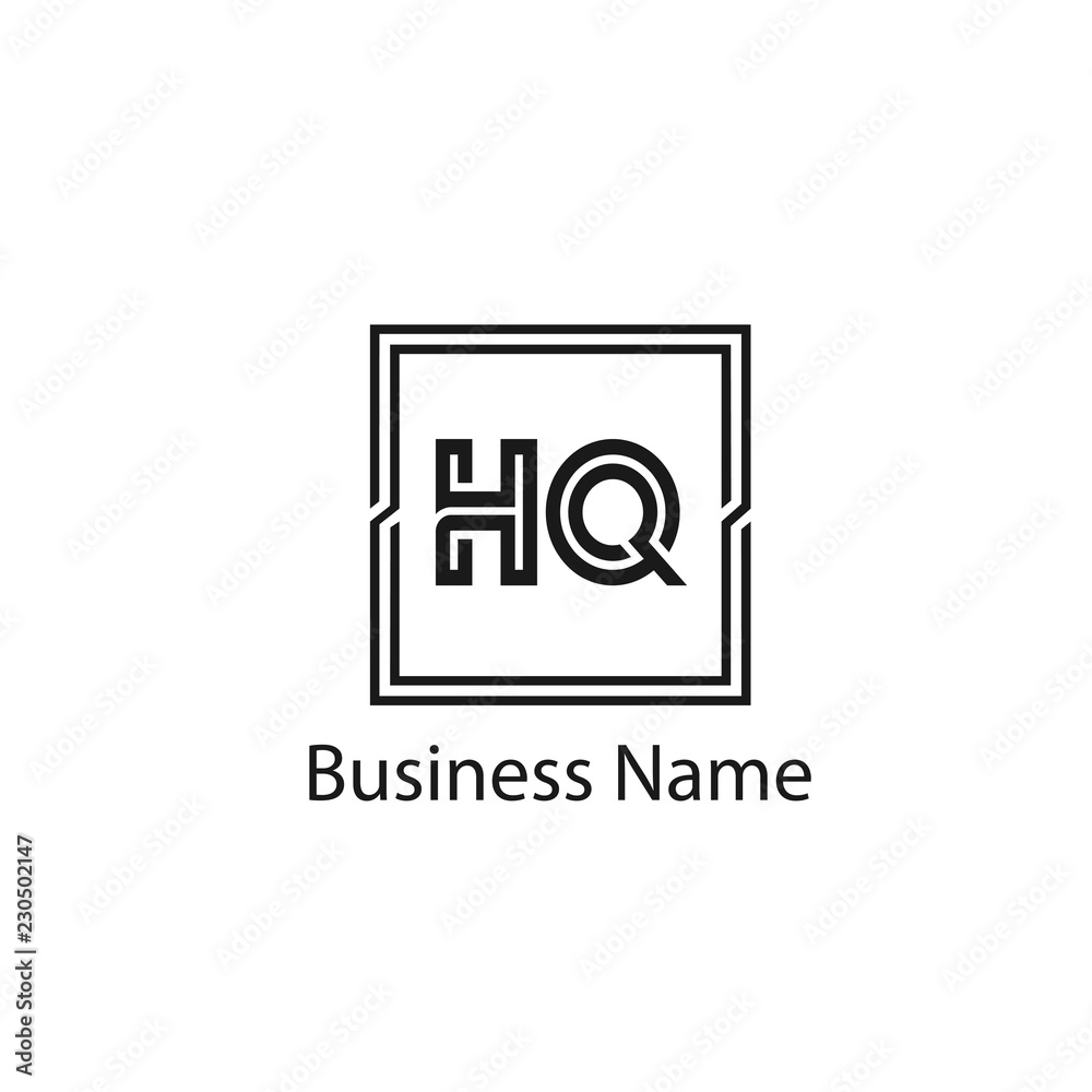 Initial Letter HQ Logo Template Design Initial Letter HQ Logo Template Design
