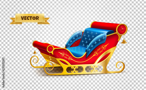 Vector Santa Claus christmas xmas holiday sleigh