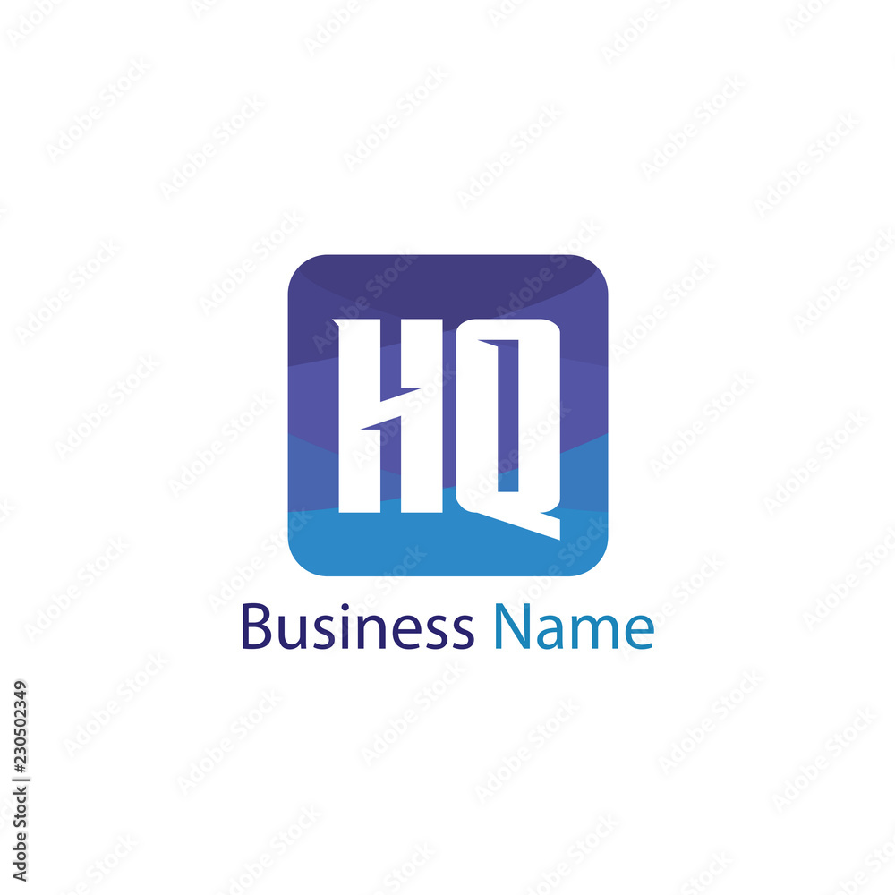 Initial Letter HQ Logo Template Design Initial Letter HQ Logo Template Design