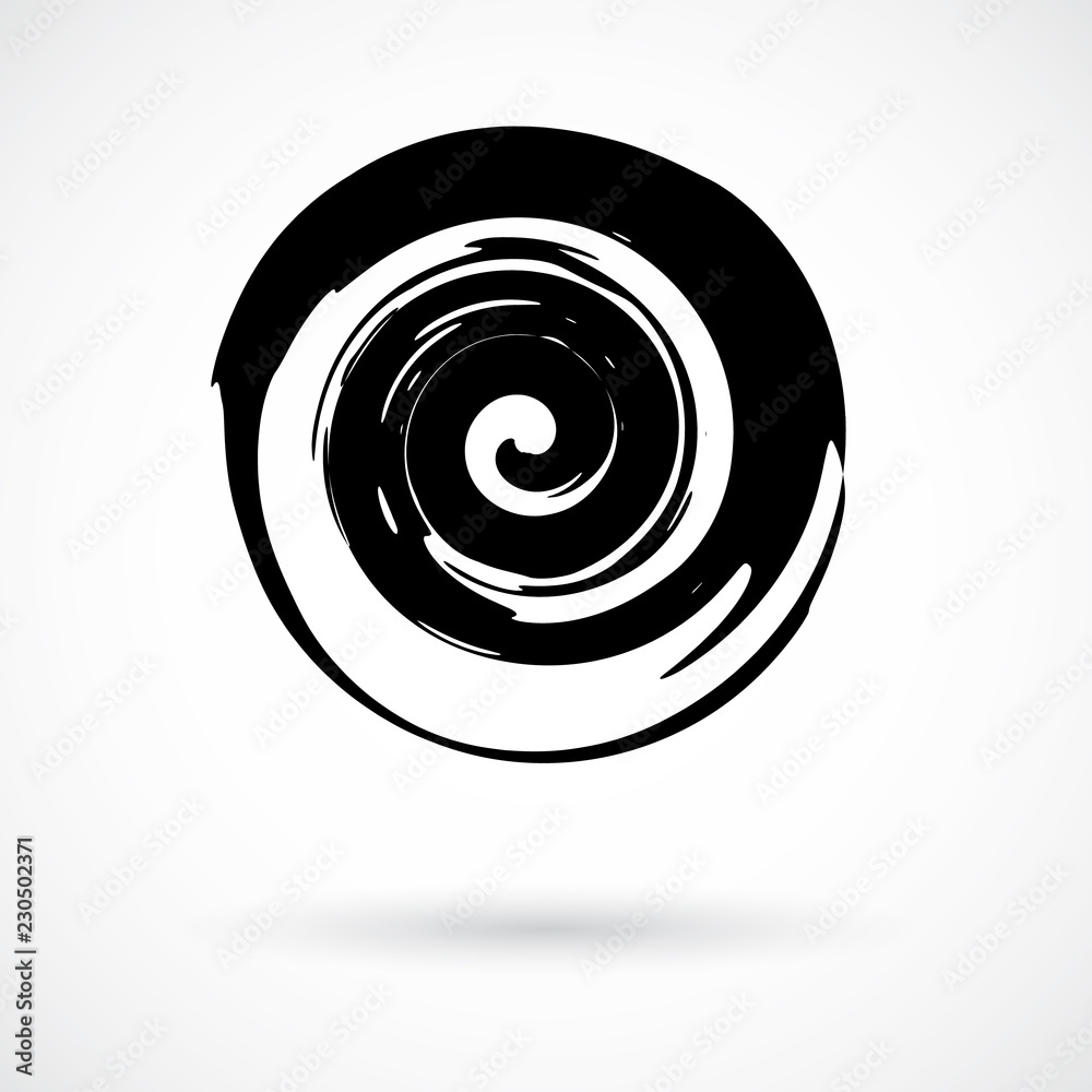 Hand painted swirl symbol Hand painted swirl symbol