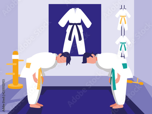martials arts dojo scene