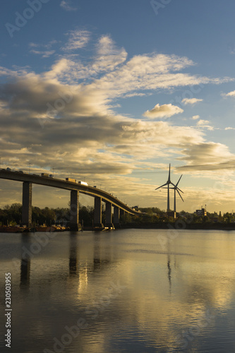 Obraz na płótnie Köhlbrandbrücke Hamburg w salonie