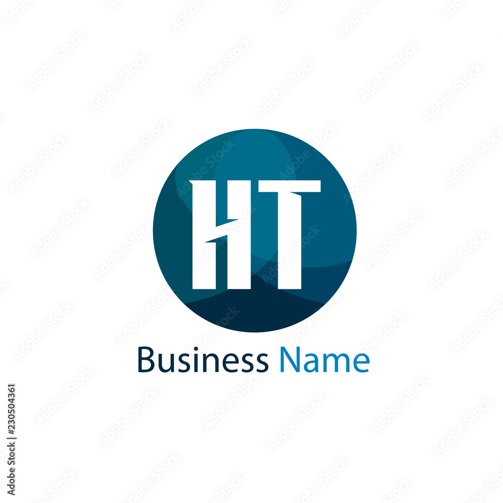 Initial Letter HT Logo Template Design