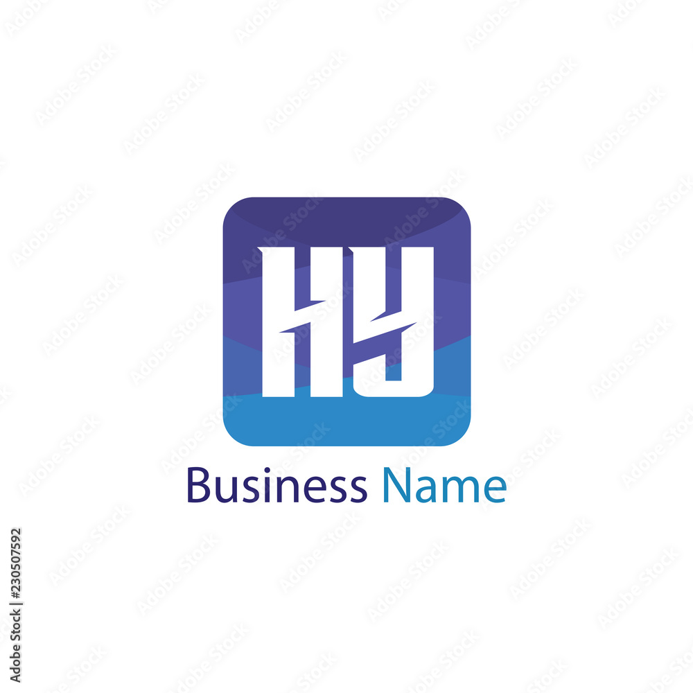 Initial Letter HY Logo Template Design Initial Letter HY Logo Template Design
