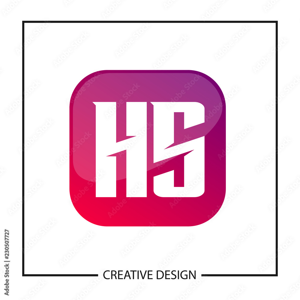 Initial Letter HS Logo Template Design Initial Letter HS Logo Template Design
