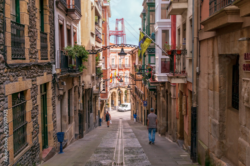 Street in Portugalete, Bilbao, Spain photo