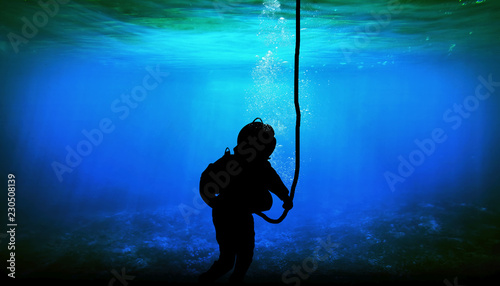 Valokuva underwater diver