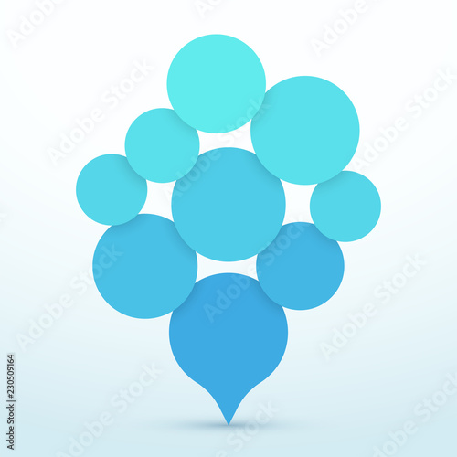 Bubbles Group Overlapping 3d Infographic Design