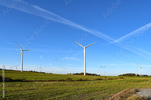 Wind Power Windmills Renewable Clean Green Energy Electricity Turbines.