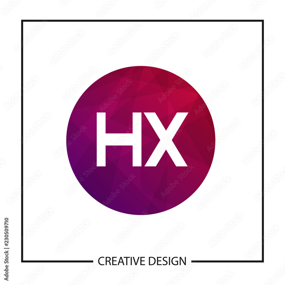 Fototapeta premium Initial Letter HX Logo Template Design