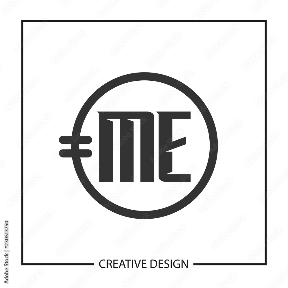 Initial Letter ME Logo Template Design
