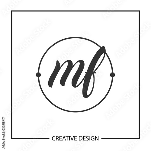 Initial Letter MF Logo Template Design
