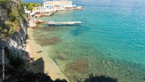 view of an island bay in mediterranean sea