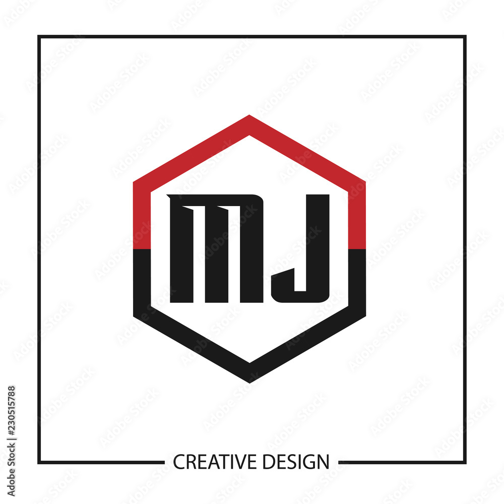 Initial Letter MJ Logo Template Design