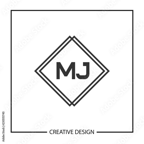 Initial Letter MJ Logo Template Design