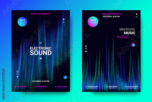 Electronic Sound Wave Poster Concept.