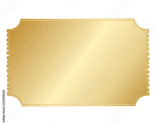 Simple Gold Vector Hand Drawn Border