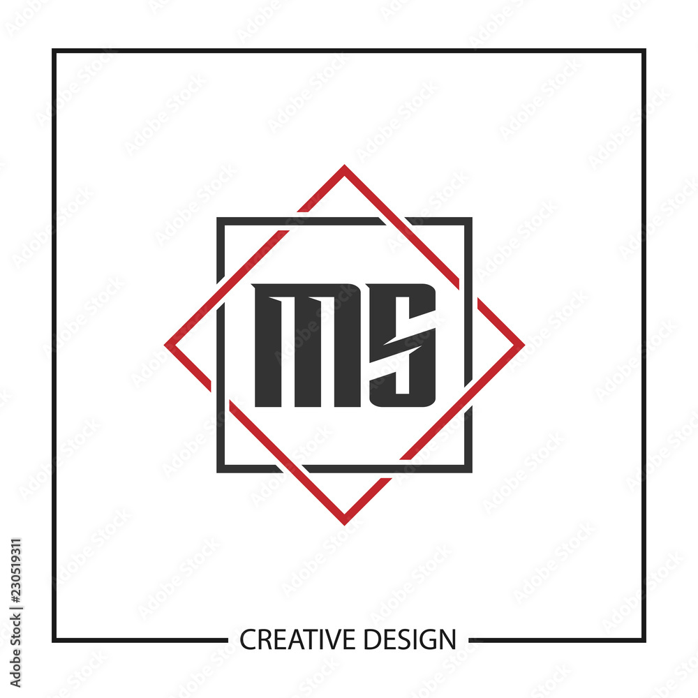 Initial Letter MS Logo Template Design Initial Letter MS Logo Template Design