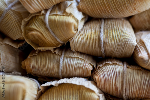 Tamales wrapped in corn husks