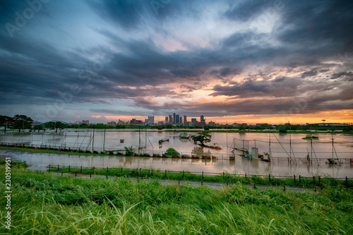台風一過の多摩川河川敷 © ニャン活太郎