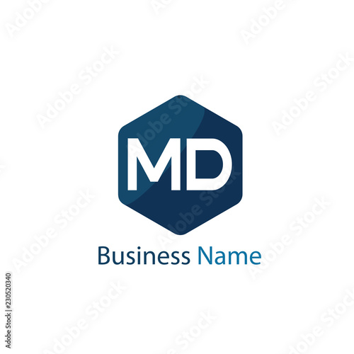 Initial Letter MD Logo Template Design © Scooby