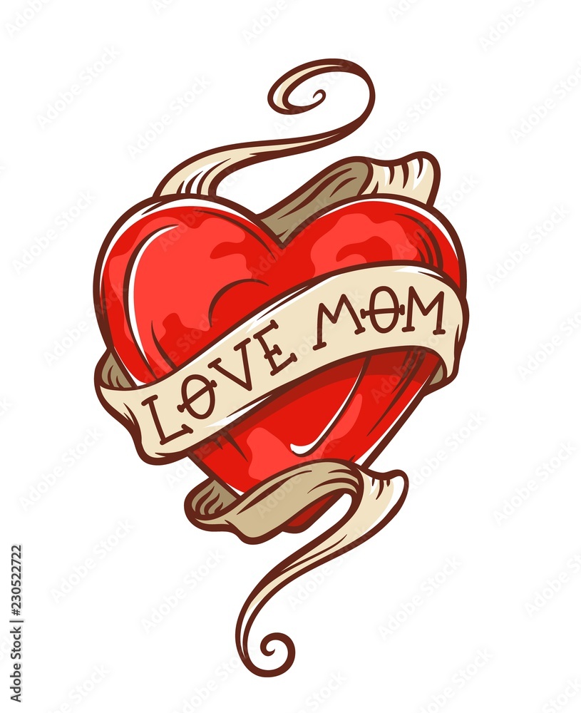 Mom Tattoo Graphic by Glad Pants Crafts · Creative Fabrica