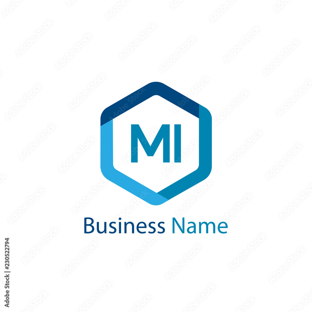 Initial Letter MI Logo Template Design Initial Letter MI Logo Template Design