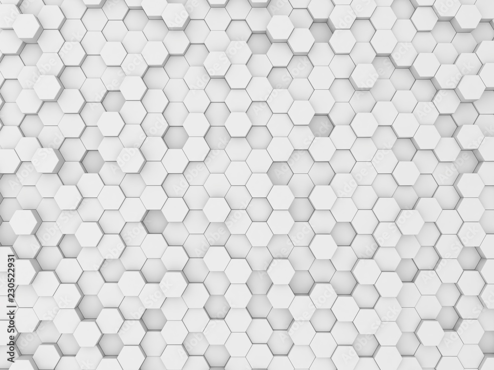 Abstract geometric background of hexagons. 3d rendering illustration. Abstract geometric background of hexagons. 3d rendering illustration.