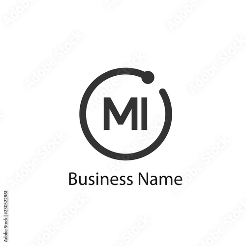 Initial Letter MI Logo Template Design