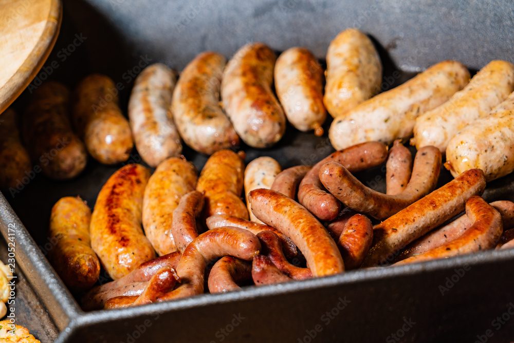 Fototapeta premium grilled meat closeup