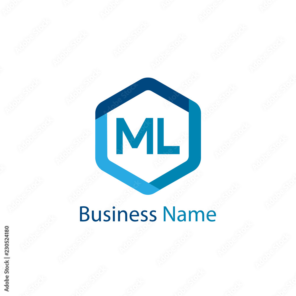Obraz premium Initial Letter ML Logo Template Design