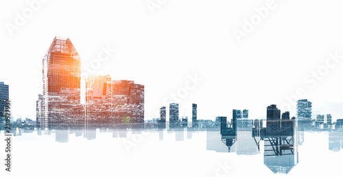 Modern cityscape background
