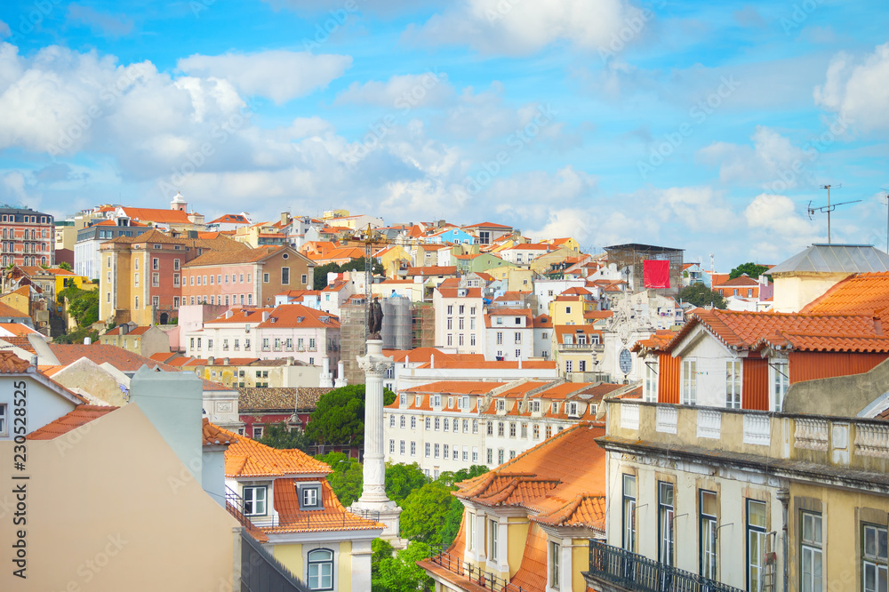 Lisbon rooftops and traditional architecture